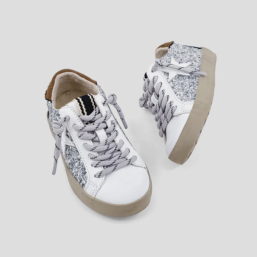 Paula Toddlers silver sparkle shoes