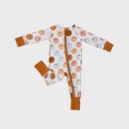 Smiley Bamboo Zip Romper