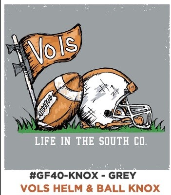 Vols Helmet T-Shirt-Ash Gray
