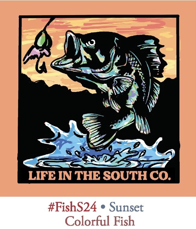 Colorful Fish Shirt-Sunset