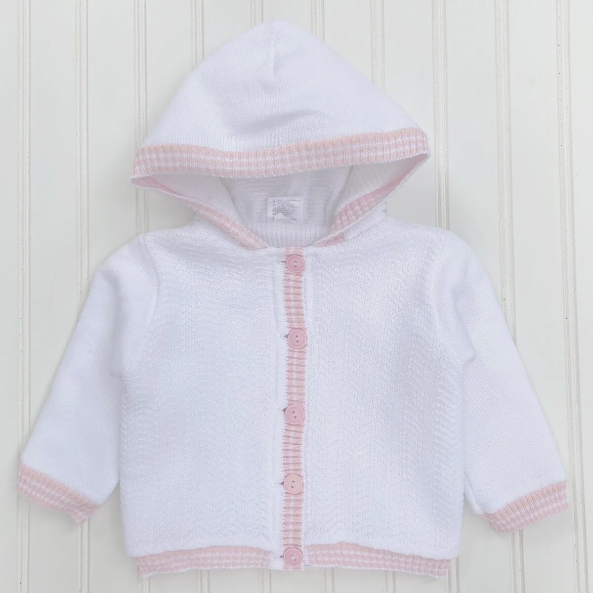 KLEO’S JACKET In White and Pink-12M