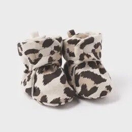 Baby Girl&#39;s Leopard Cotton Booties