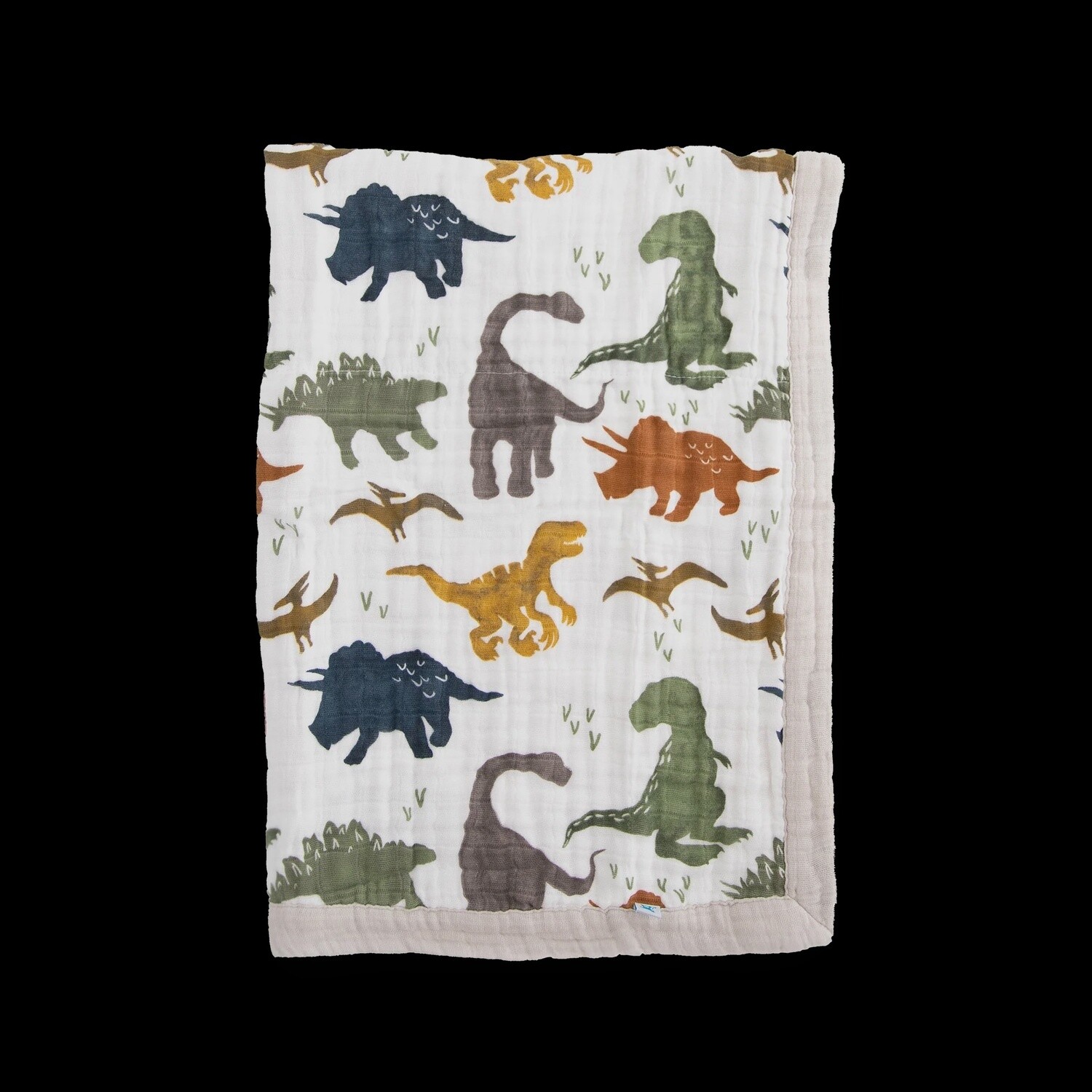 Dino Muslin Baby Quilt