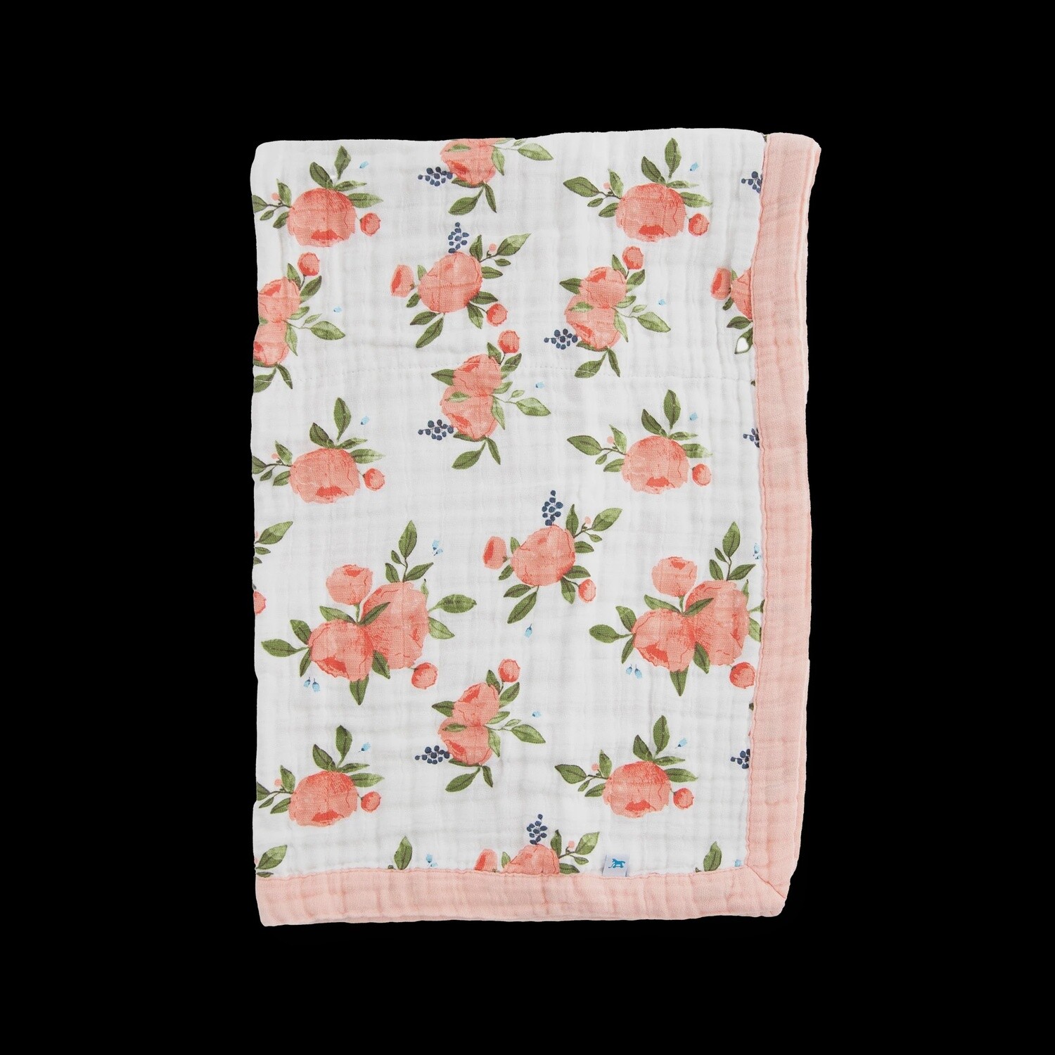 Watercolor Roses Muslin Baby Quilt
