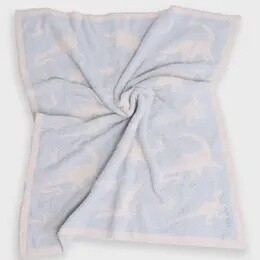 Dino Kids Blanket Blue