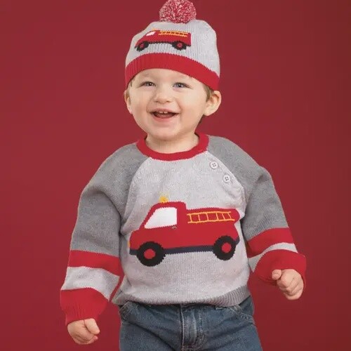 Firetruck Knit Sweater