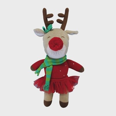 Ruby the Reindeer Knit Doll