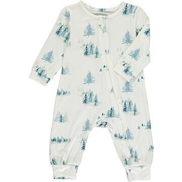 Blue Tree Zipper Romper