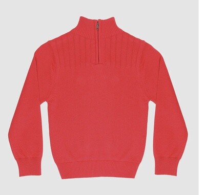 Red 1/4 Zip Sweater