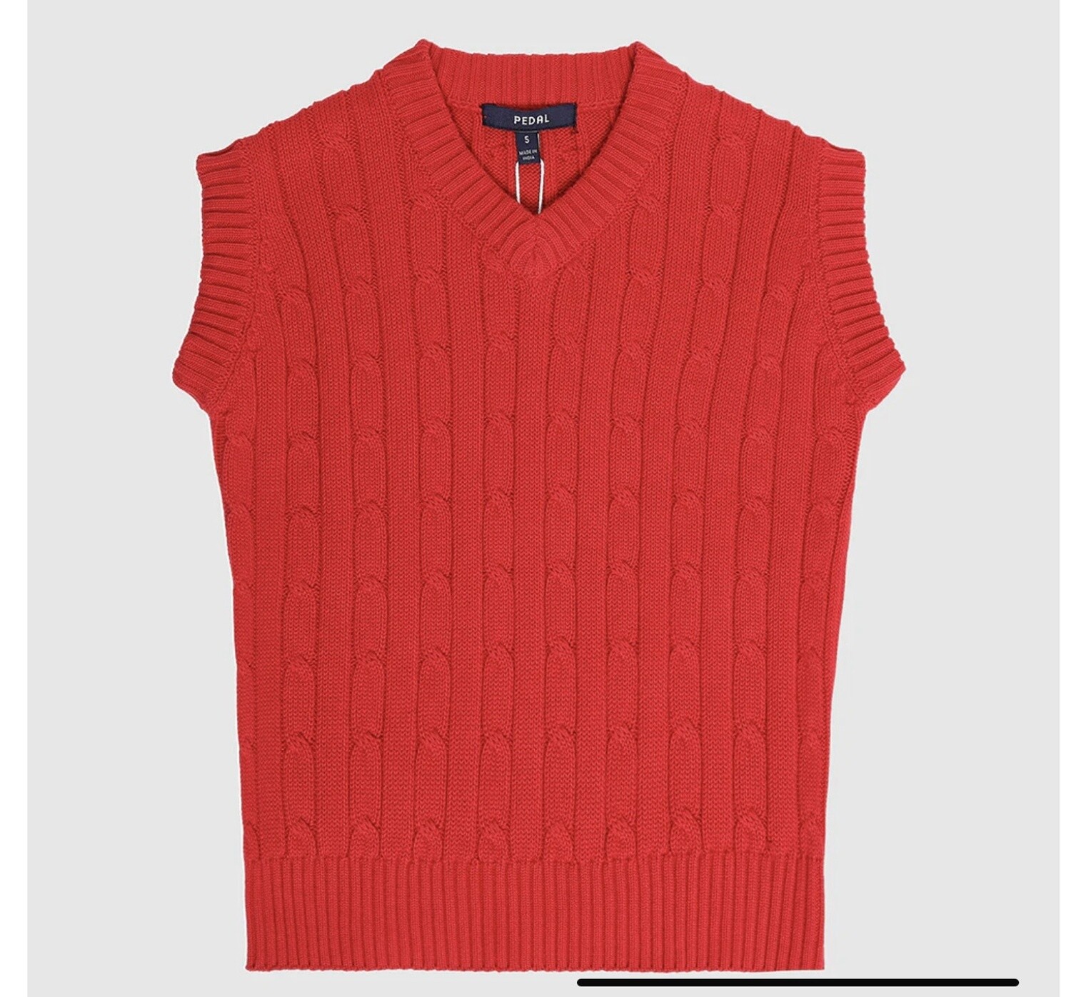 Red V-Neck Sweater