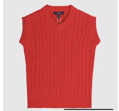 Red V-Neck Sweater