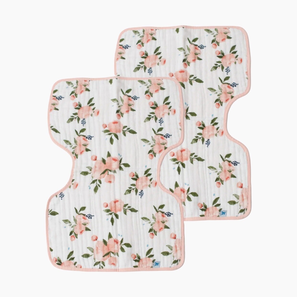 Watercolor Rose Muslin Burp Cloth
