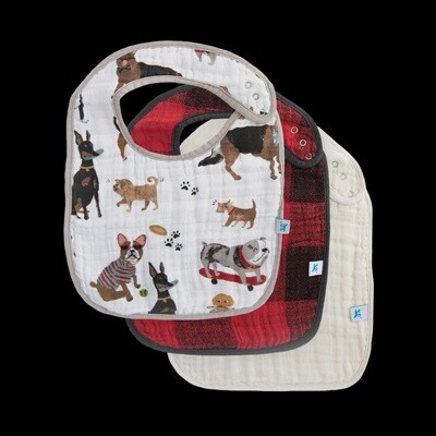 Dog Pack of 3 Muslin Bibs