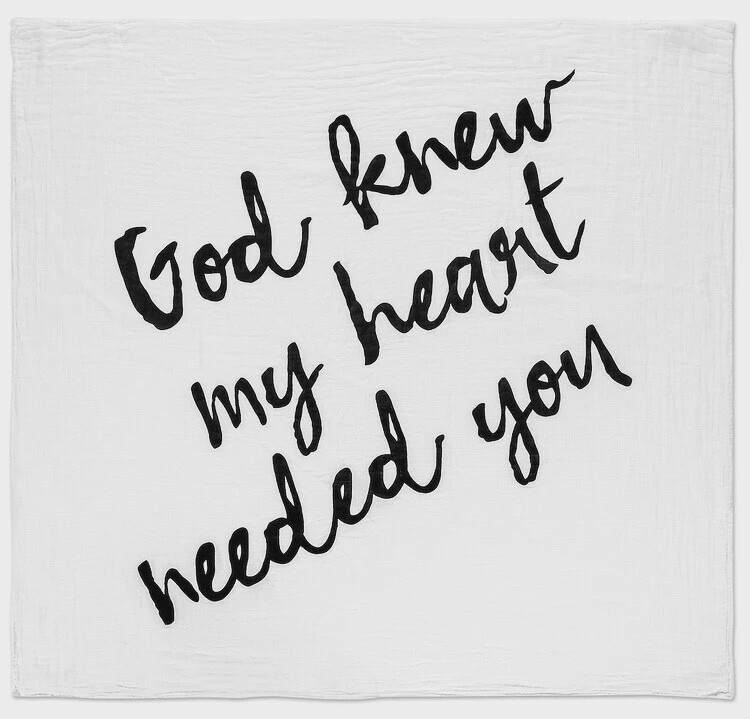 Organic Swaddle Blanket-God Knew My heart-47X47