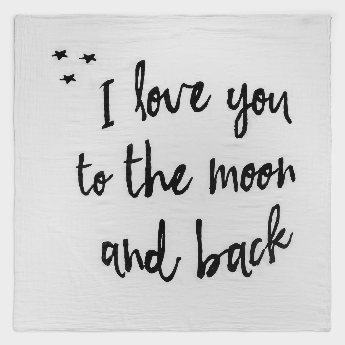 Organic swaddle blanket-I love you to the moon and back-47X47