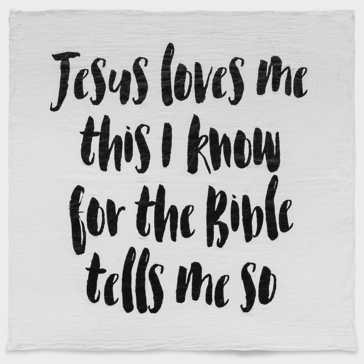 Organic swaddle blanket-Jesus loves me-47X47