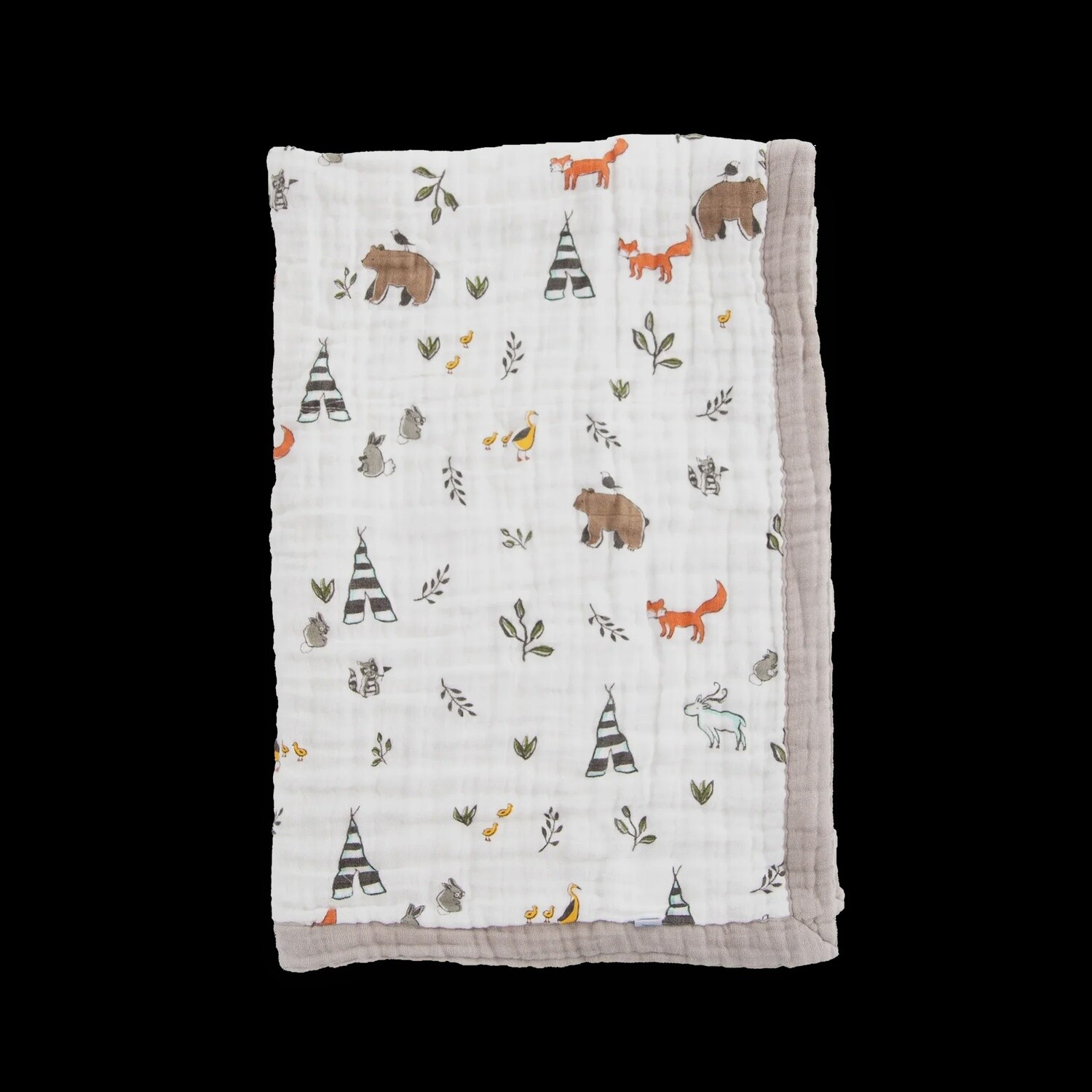Forrest Friends Muslin Baby Quilt