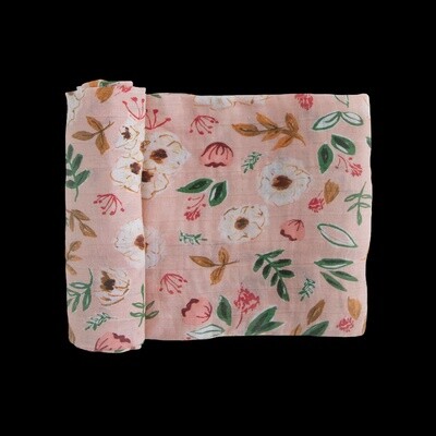 Vintage Floral Swaddle Blanket