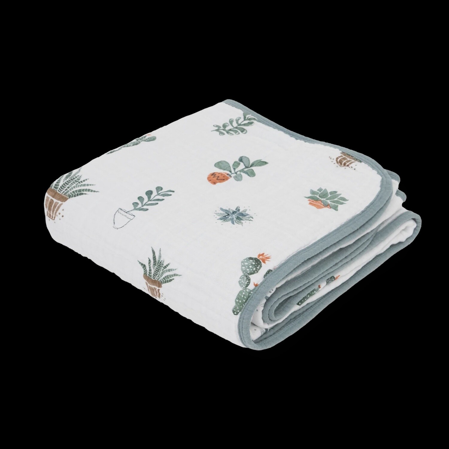 Succulent Muslin Baby Quilt