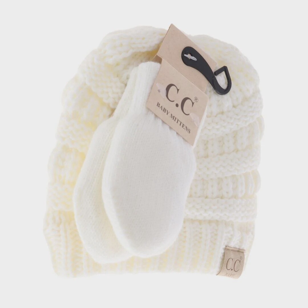 Baby Tobaggons No Pom with Mittens