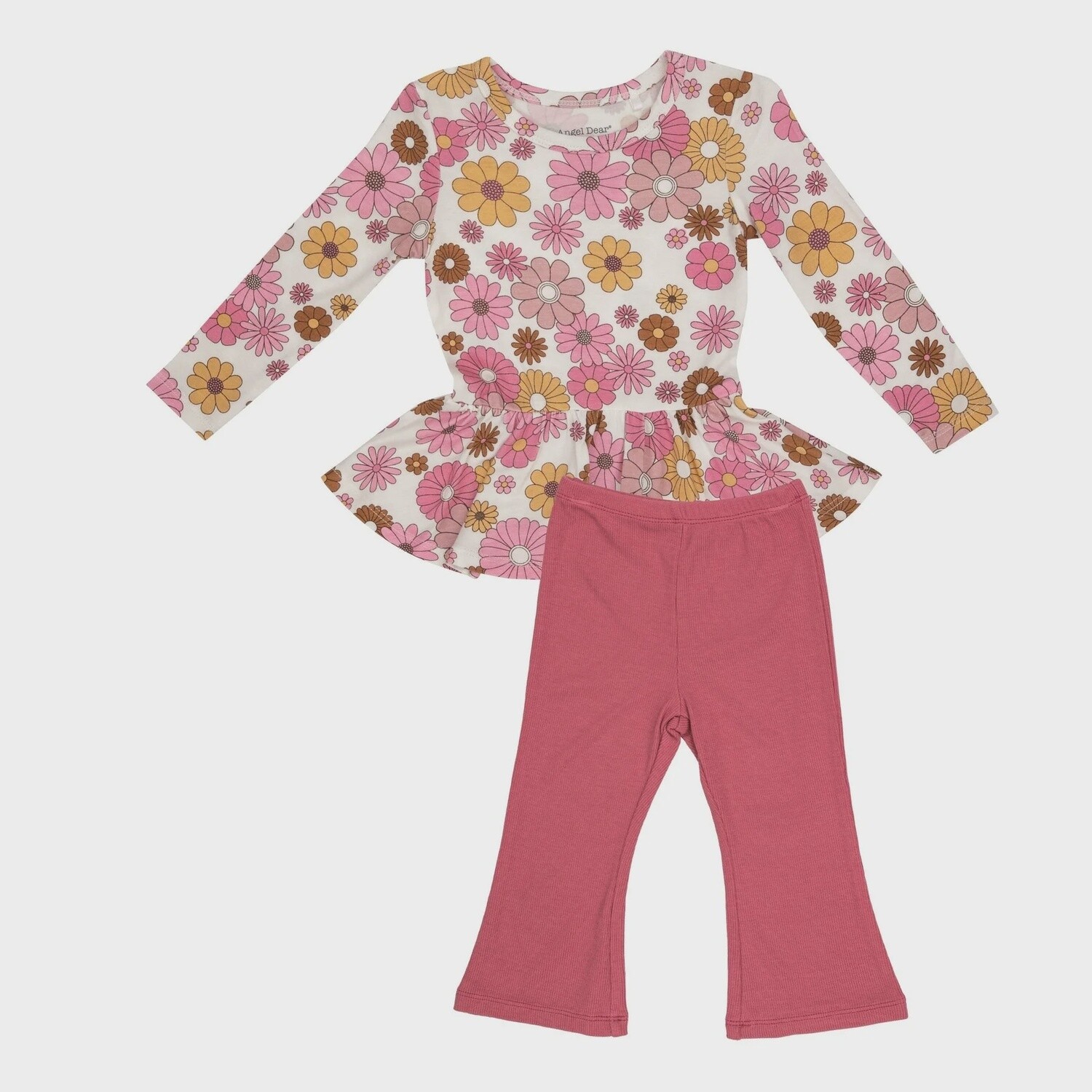 Peplum Top And Flare Pant/Retro Floral