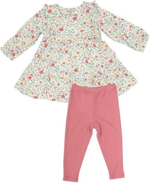 Ruffled Tiered Dress and Legging Set/Dusty’s Garden