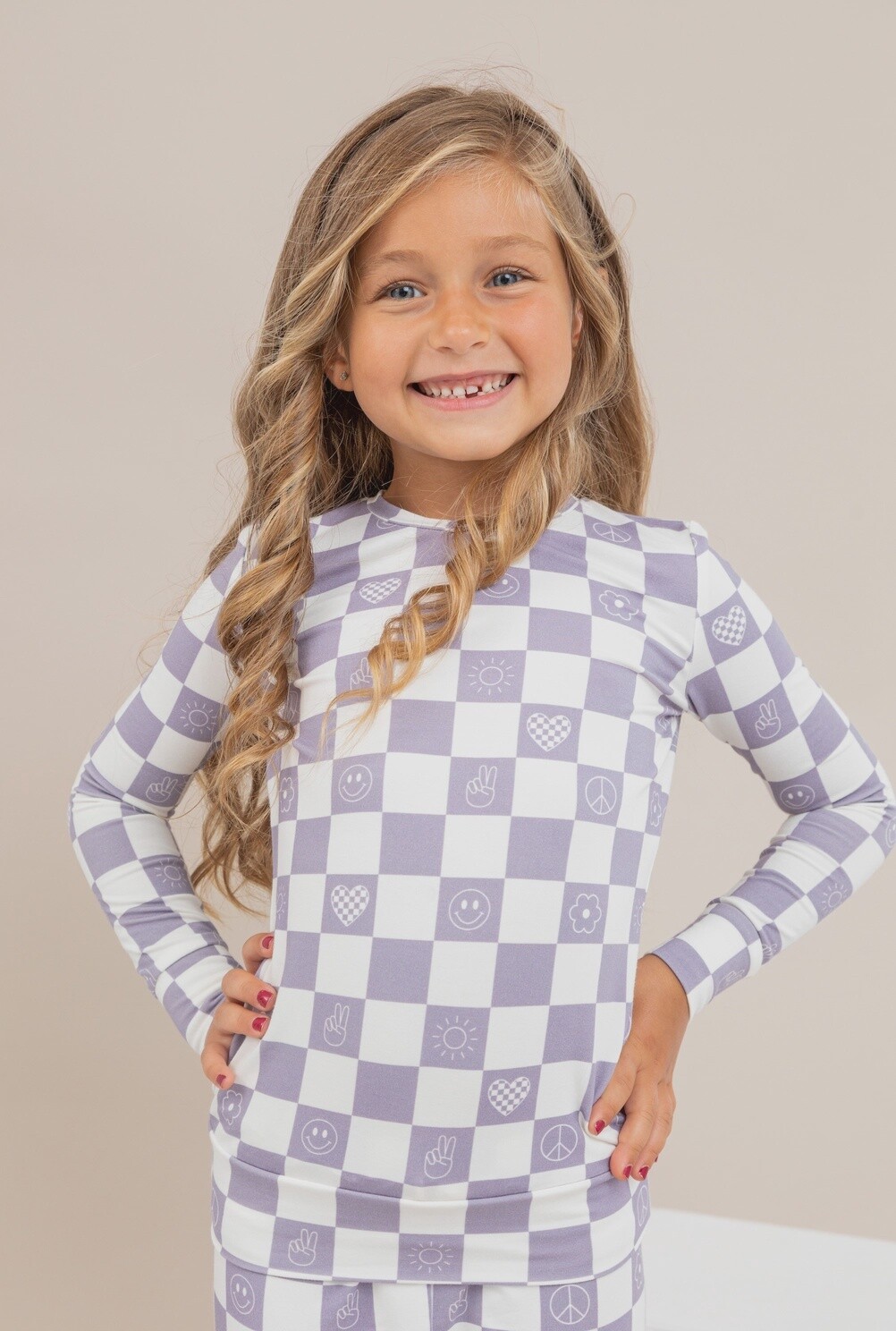 Check It Out Kids Bamboo 2pc Pajamas Lavender