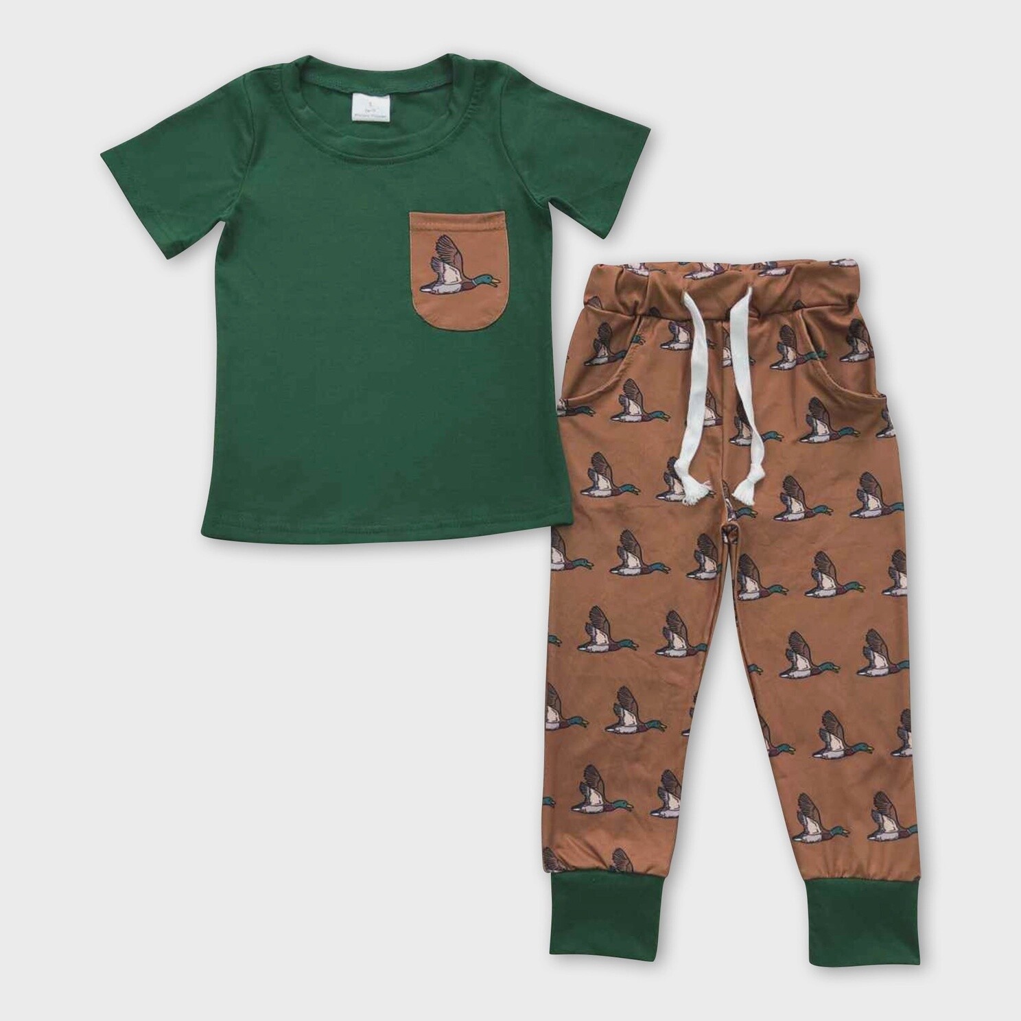 Pocket Top Shirt &amp; Duck Pant Set
