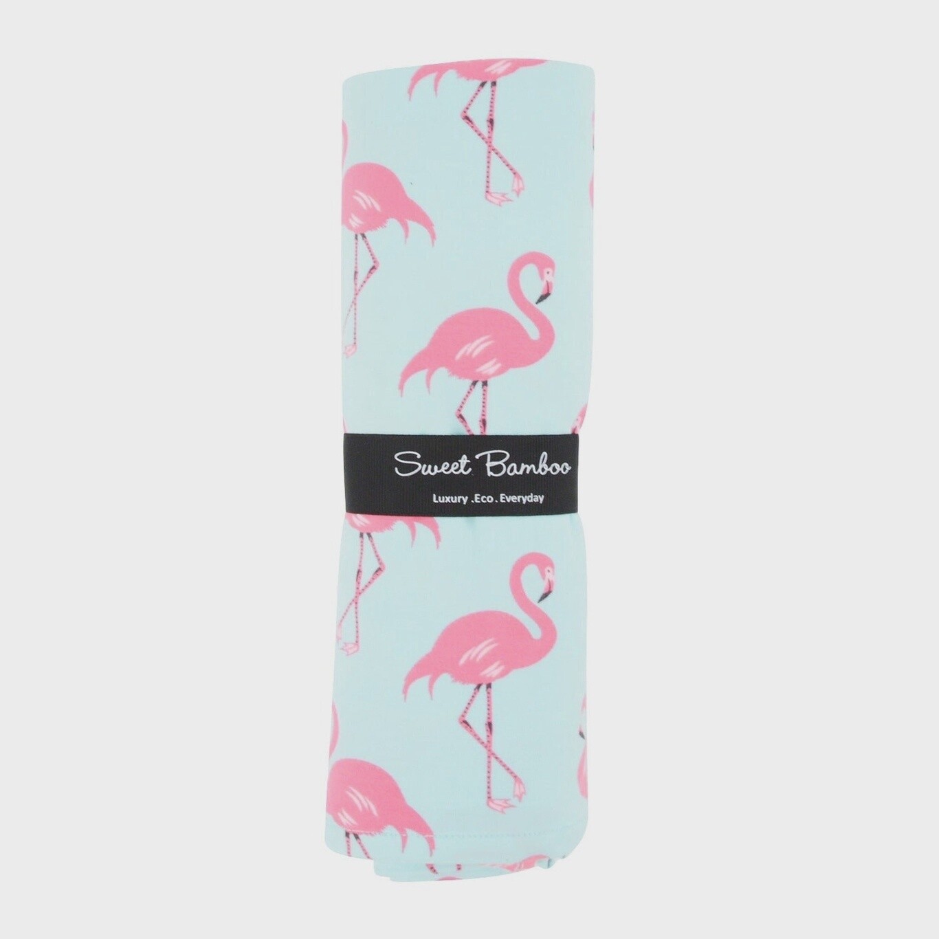 Oversized Swaddle - Flamingo Aqua