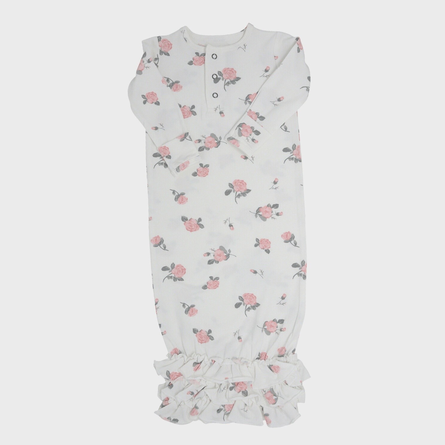 Ruffle Gown © - Roses White (One Size)