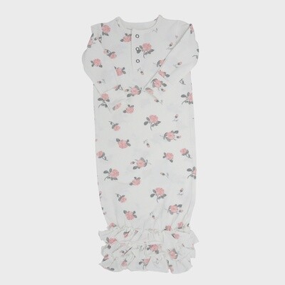Ruffle Gown © - Roses White (One Size)