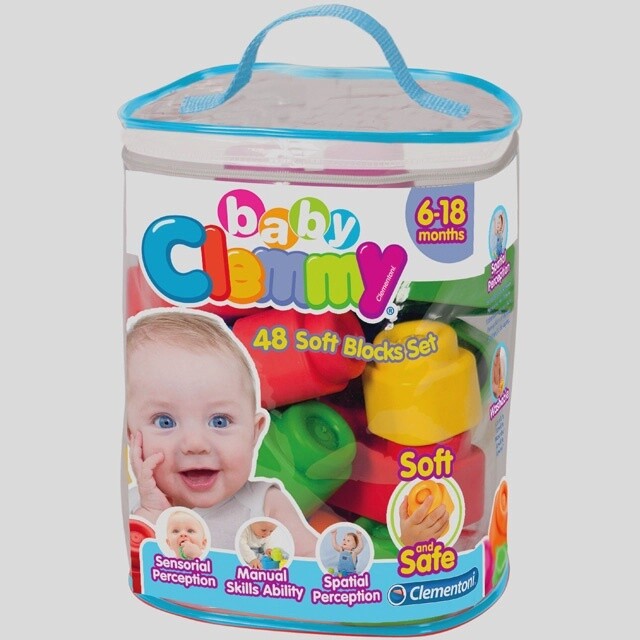 Soft Clemmy Set of 48 Soft Blocks in Vinyl Bag