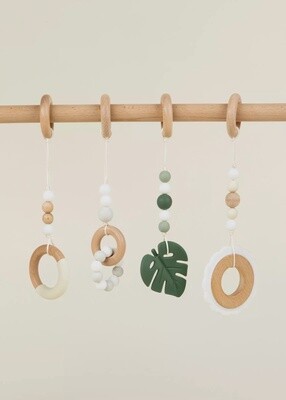 Wooden and Silicone Hanging Toy for Play Arch