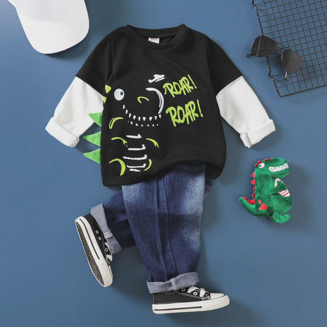 2pc Toddler Dinosaur Roar With Jeans