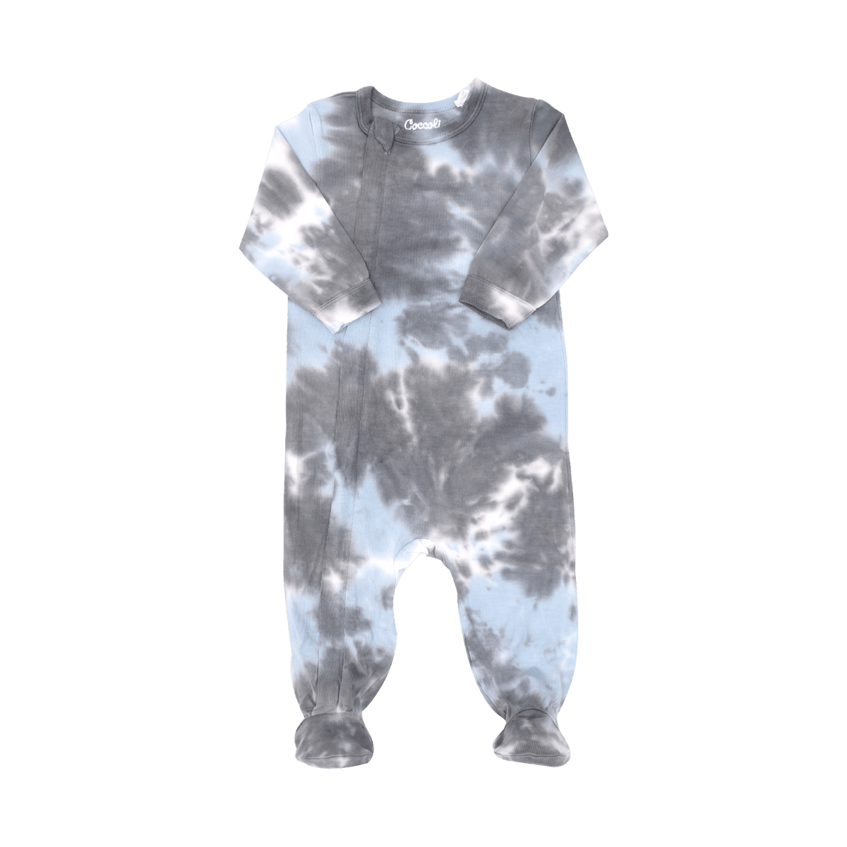 Modal Zipper Footie-Grey Tie Dyre