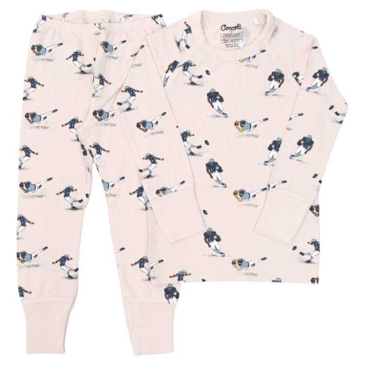 LS Modal Beige Footballers 2Pc Pajama Set