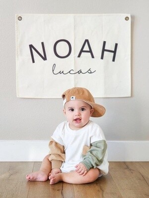 Colorblock Baby Oversized Sweatshirt Romper - Bubble Romper
