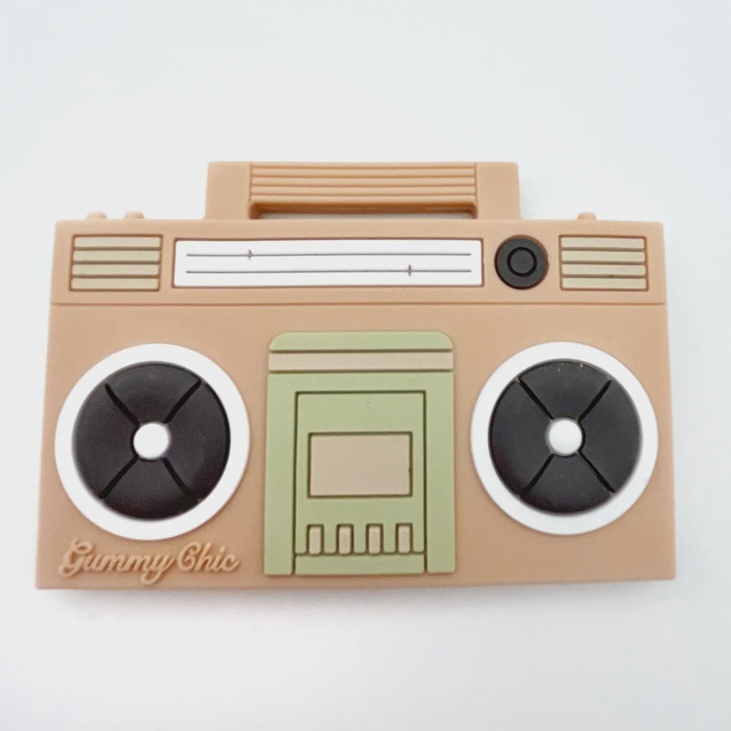 Boombox Silicone Teether - Tan