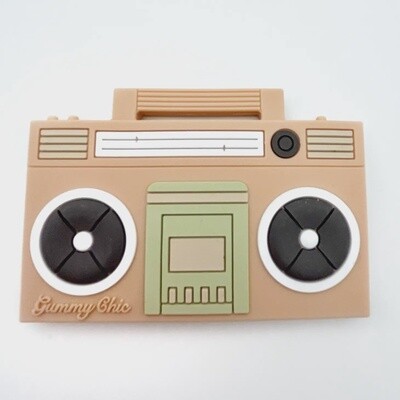 Boombox Silicone Teether - Tan