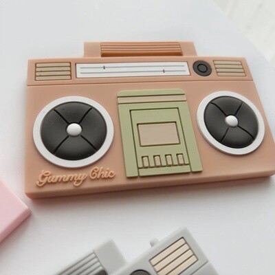 Boombox Silicone Teether - Tan