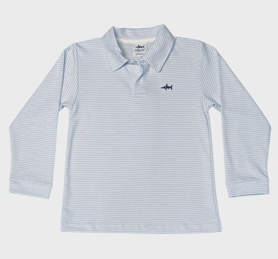 Sbc Signature Pima Polo Light Blue Stripe Shirt