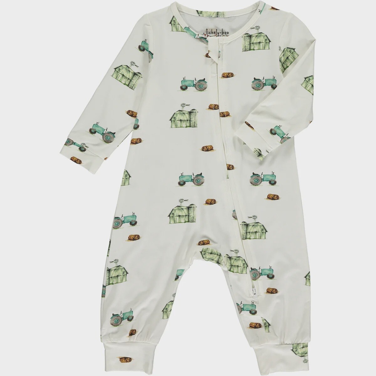 Tractor/Barn Zipper Romper