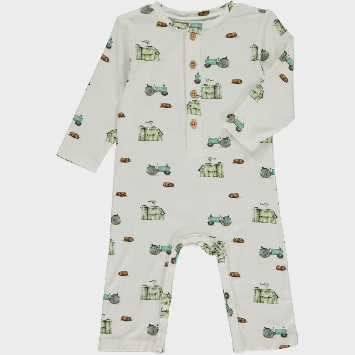 Tractor/Barn Henley Romper