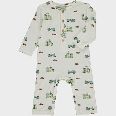 Tractor/Barn Henley Romper