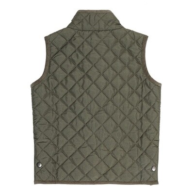 Sacked Quilted Olive Vest