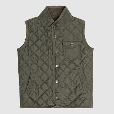 Sacked Quilted Olive Vest