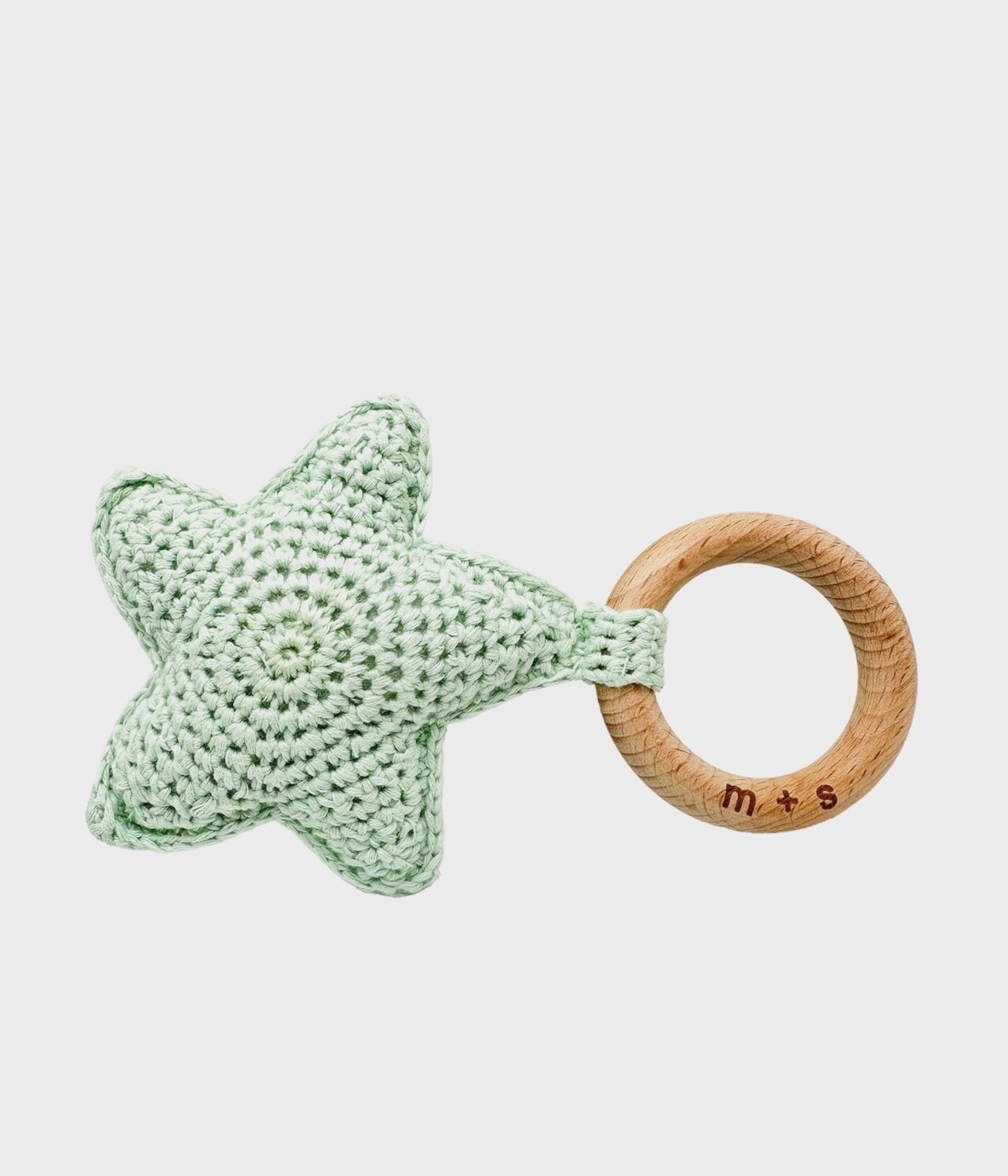 Star Crochet Rattle - Green