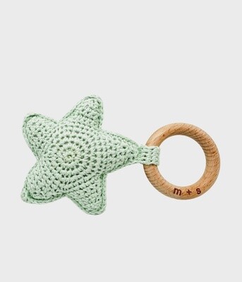 Star Crochet Rattle - Green
