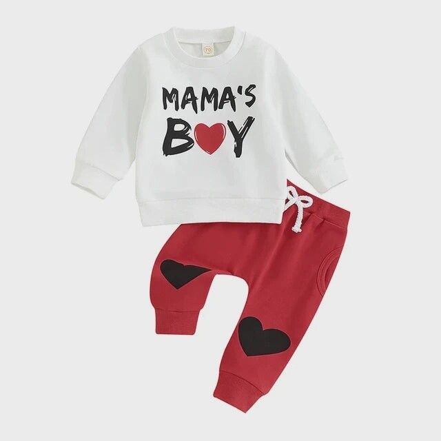Mama&#39;s Boy Infant/Toddler Sweatshirt Loungewear Outfit