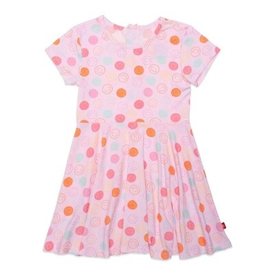 Pink Smile Modal Magnetic Easy Peasy Short Sleeve Dress